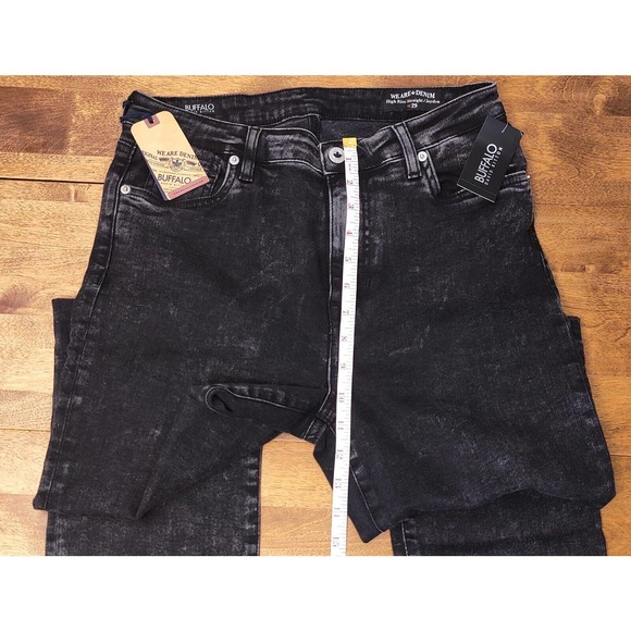 Buffalo David Bitton | Black Jayden High-Rise Straight-Cut Jeans - Women Size 29 - Picture 8 of 10